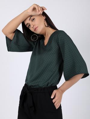 bell sleeved polka dot top - 16922545 - Standard Image - 3