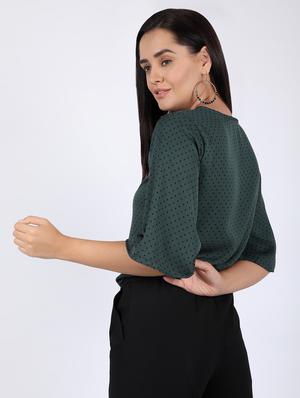 bell sleeved polka dot top - 16922545 - Standard Image - 4