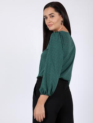 v-neck houndstooth top - 16922548 - Standard Image - 4