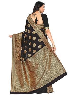 self design woven saree with blouse - 16923257 - Standard Image - 2