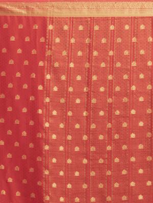 bordered woven saree with blouse - 16923362 - Standard Image - 4