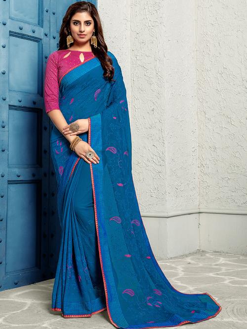 tonal embroidered saree with blouse - 16923377 - Standard Image - 1