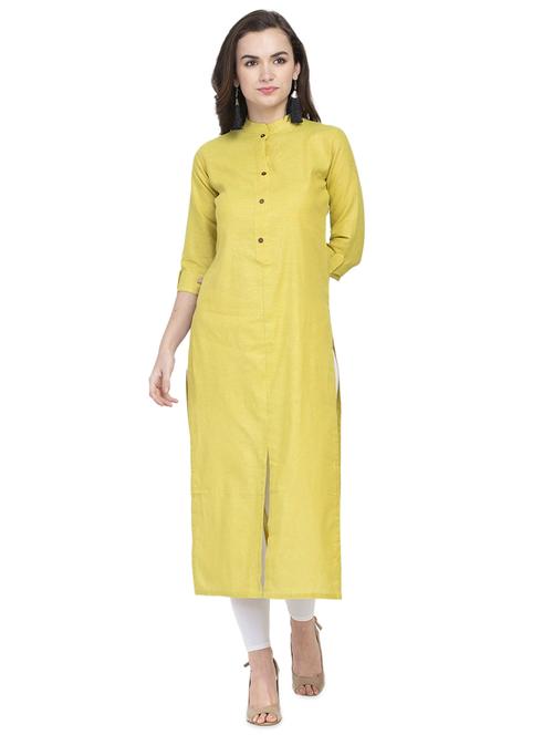 solid straight kurta - 16923474 - Standard Image - 1