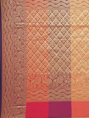 self design woven saree with blouse - 16923580 - Standard Image - 4
