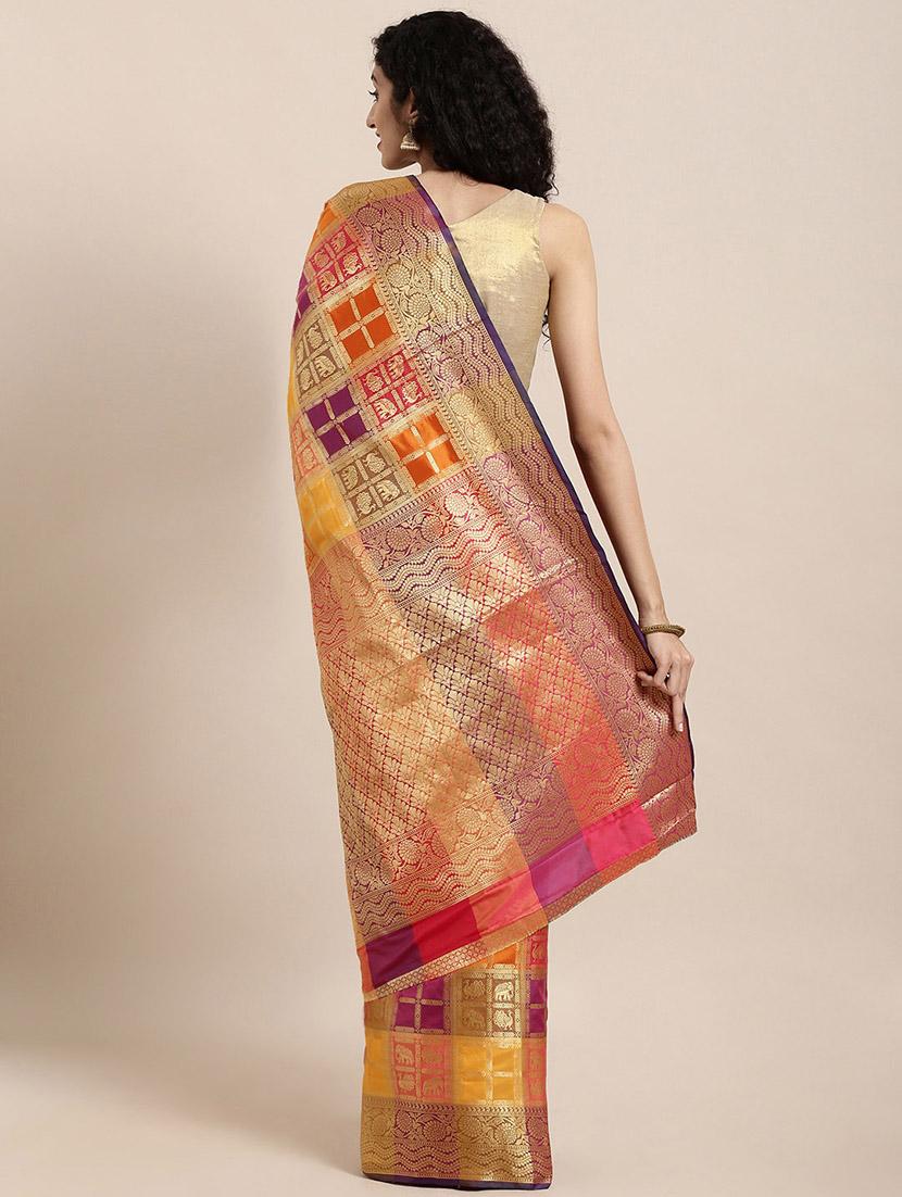 self design woven saree with blouse - 16923580 - Zoom Image - 2