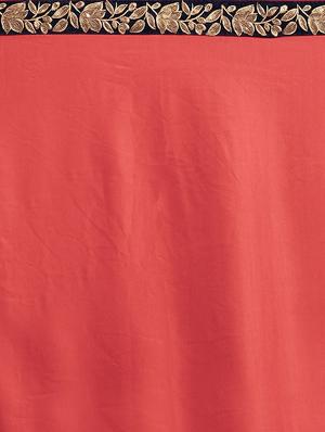 solid bordered saree with blouse - 16923629 - Standard Image - 4