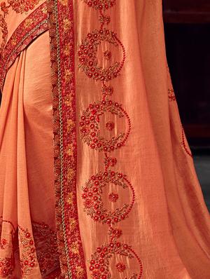tonal embroidered saree with blouse - 16923651 - Standard Image - 2