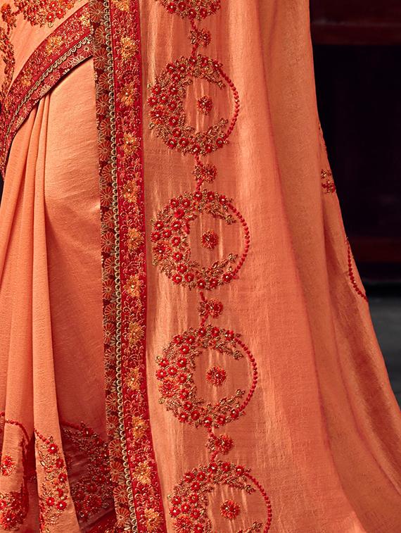 tonal embroidered saree with blouse - 16923651 - Zoom Image - 2