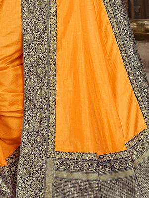solid bordered saree with blouse - 16923666 - Standard Image - 2