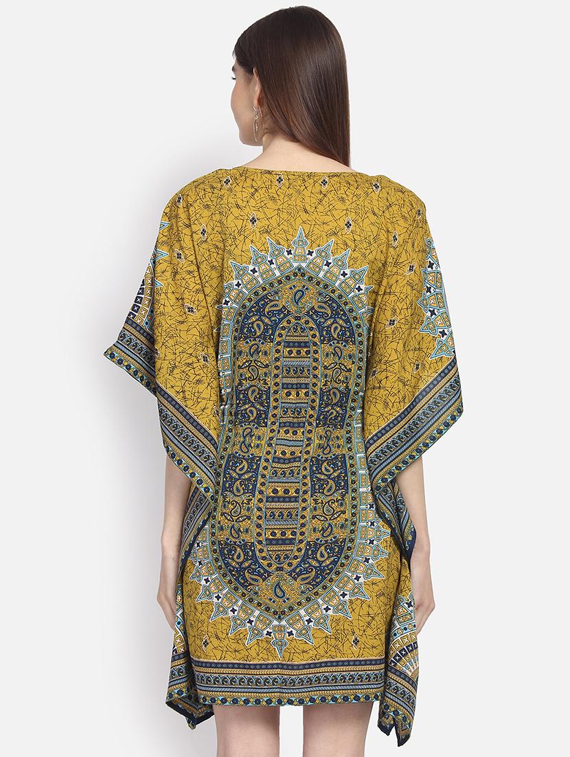 tie front paisley kaftan - 16923763 - Zoom Image - 3