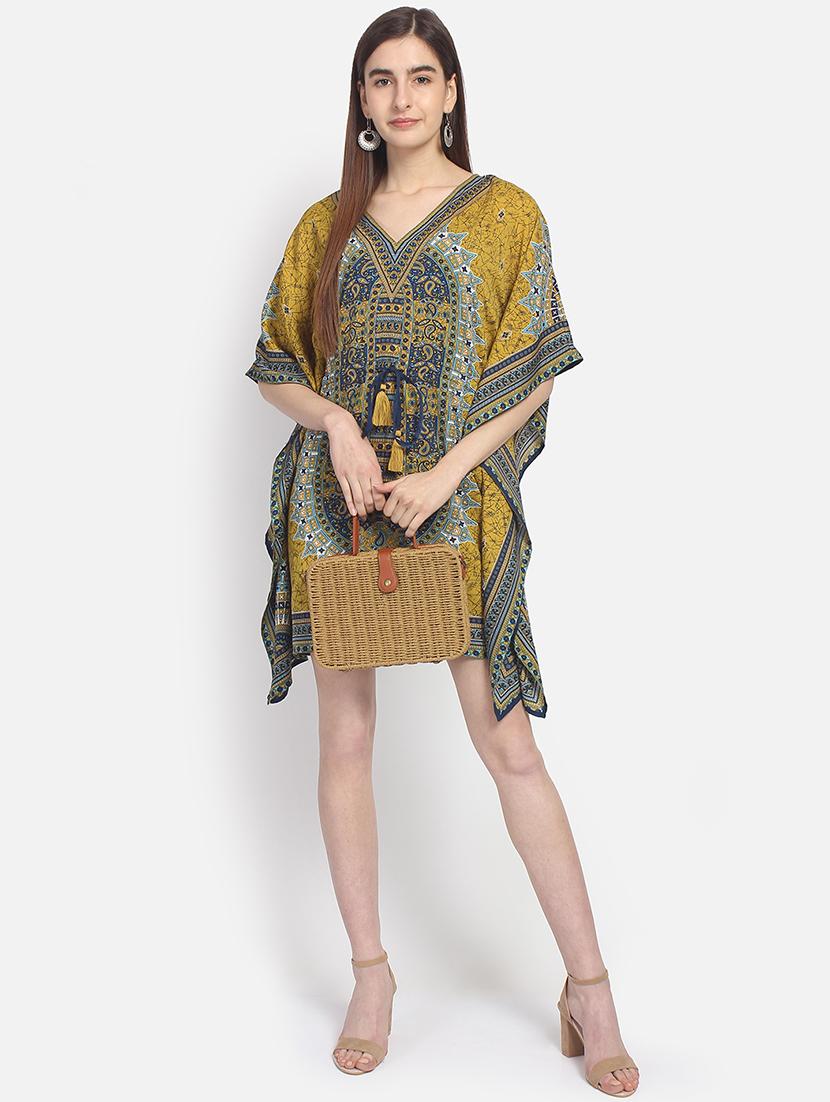 tie front paisley kaftan - 16923763 - Zoom Image - 4