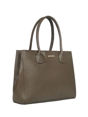beige leatherette (pu) regular handbag - 16923823 - Standard Image - 4
