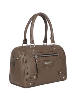 beige leatherette (pu) regular handbag - 16923833 - Standard Image - 4