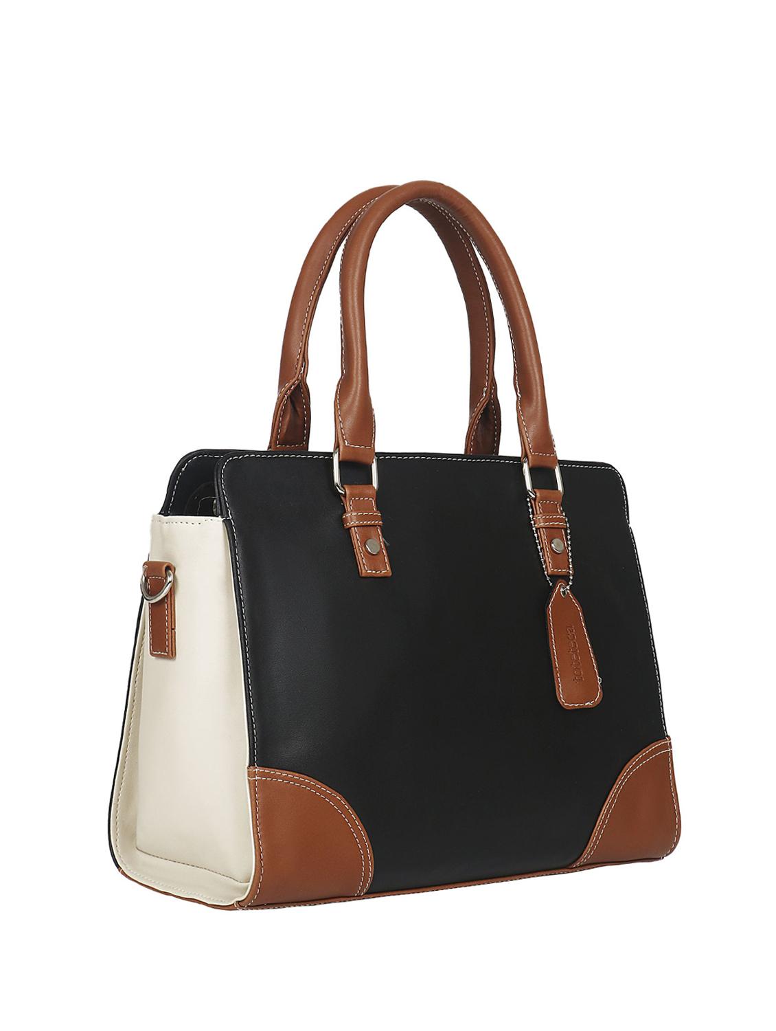 black leatherette (pu) regular handbag - 16923843 - Zoom Image - 4