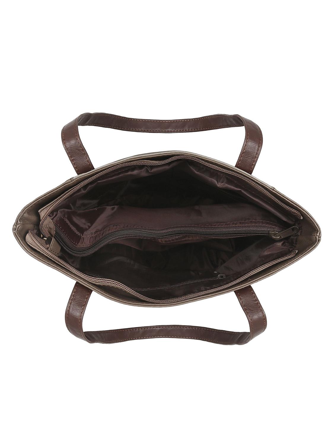 beige leatherette (pu) regular handbag - 16923850 - Zoom Image - 3