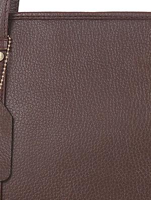 brown leatherette (pu) regular handbag - 16923861 - Standard Image - 4