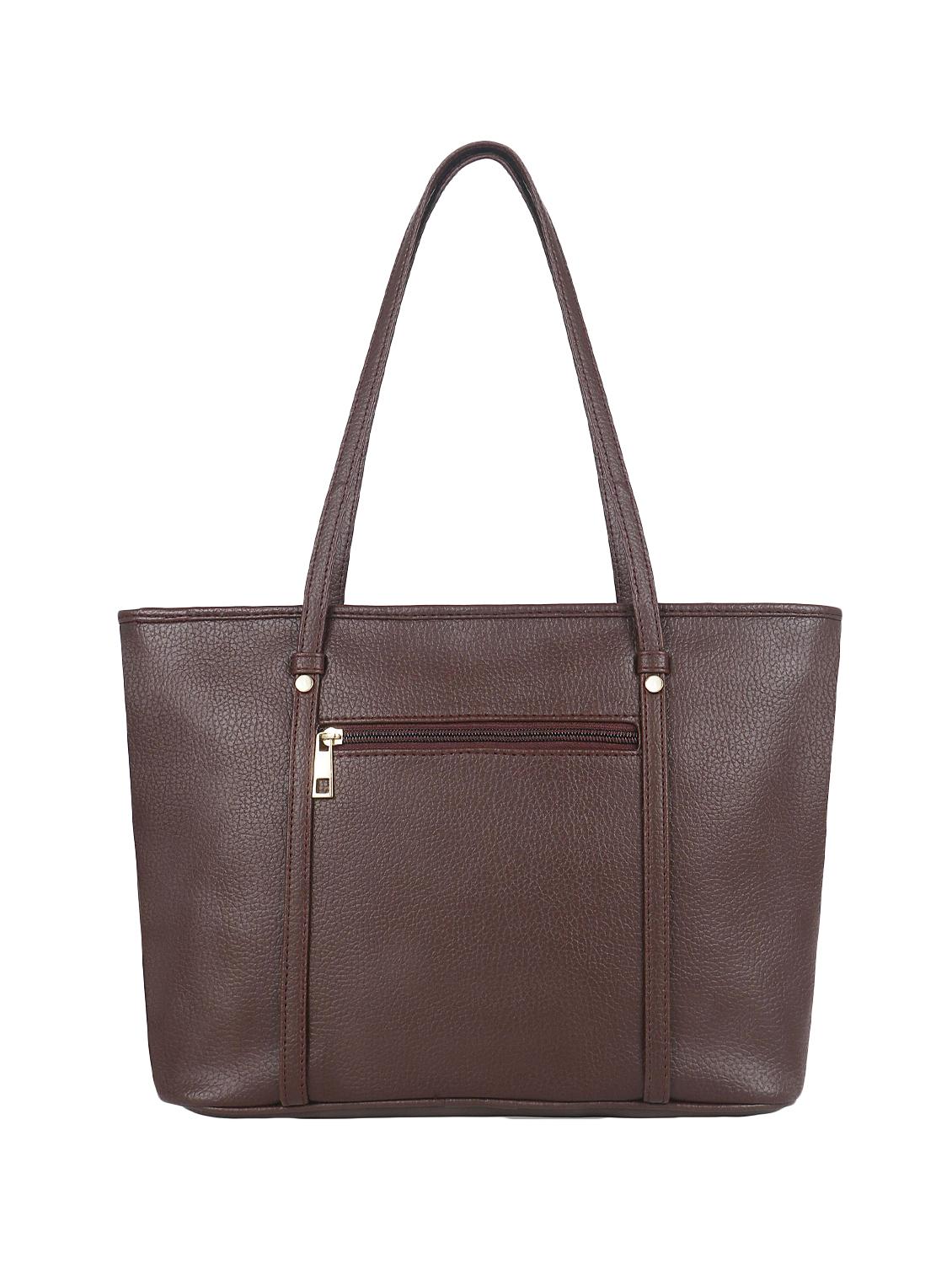 brown leatherette (pu) regular handbag - 16923861 - Zoom Image - 2