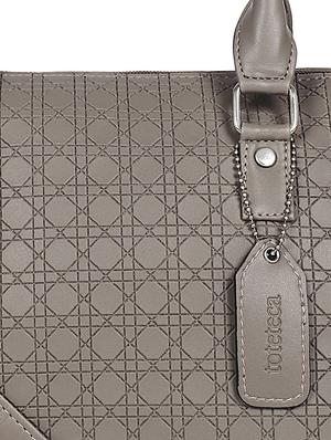 beige leatherette (pu) regular handbag - 16923865 - Standard Image - 4