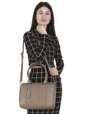 beige leatherette (pu) regular handbag - 16923865 - Standard Image - 6