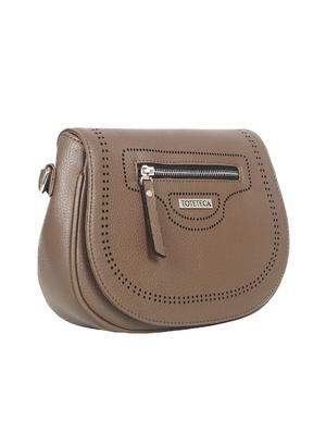 brown leatherette (pu) regular sling bag - 16923915 - Standard Image - 5