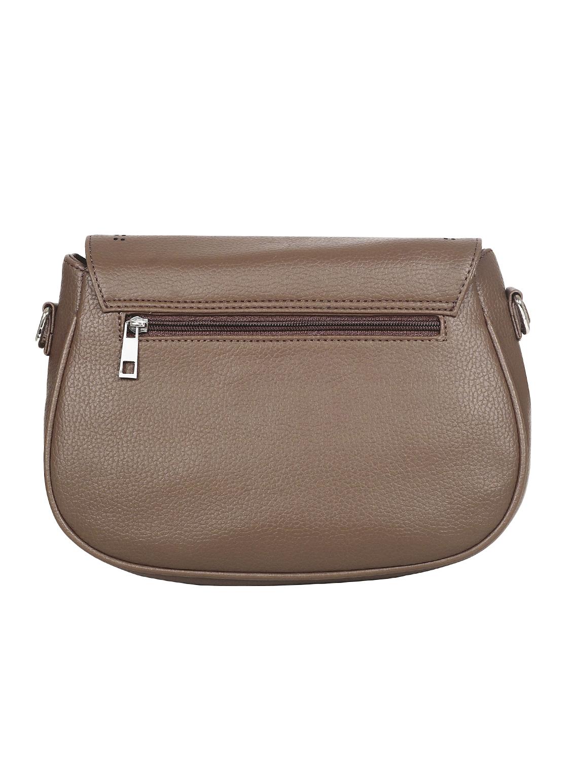 brown leatherette (pu) regular sling bag - 16923915 - Zoom Image - 2