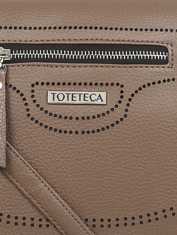 brown leatherette (pu) regular sling bag - 16923915 - Zoom Image - 4