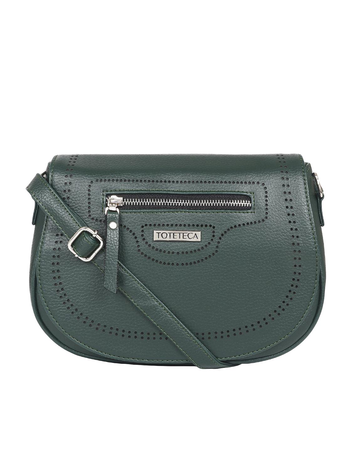green leatherette (pu) regular sling bag - 16923916 - Zoom Image - 1