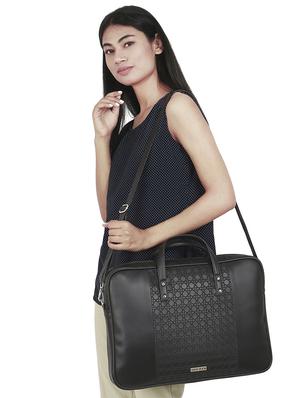 black leatherette (pu) laptop bag - 16923936 - Standard Image - 6