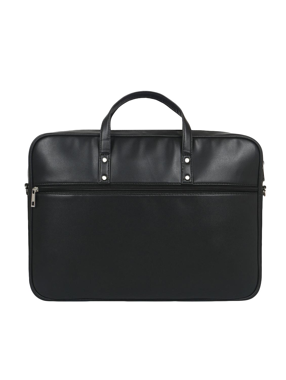 black leatherette (pu) laptop bag - 16923936 - Zoom Image - 2