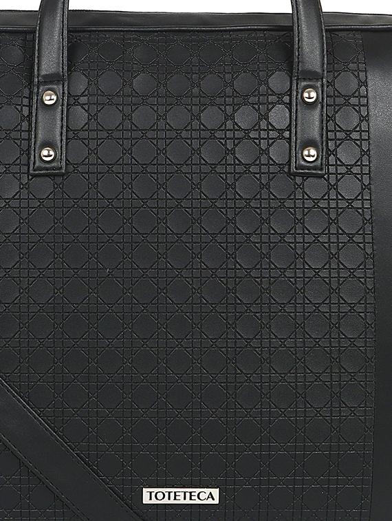 black leatherette (pu) laptop bag - 16923936 - Zoom Image - 4