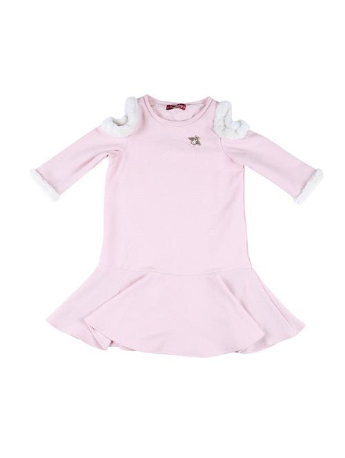 pink polyester frock - 16924606 - Standard Image - 1