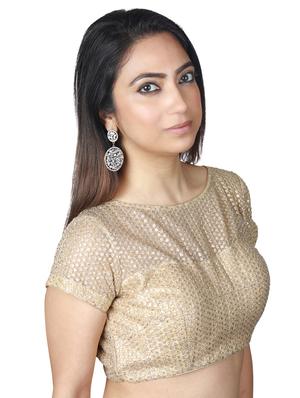 gold net embroidered blouse - 16924659 - Standard Image - 2