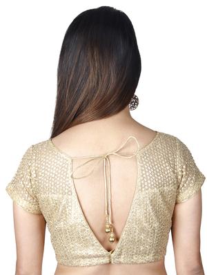 gold net embroidered blouse - 16924659 - Standard Image - 3