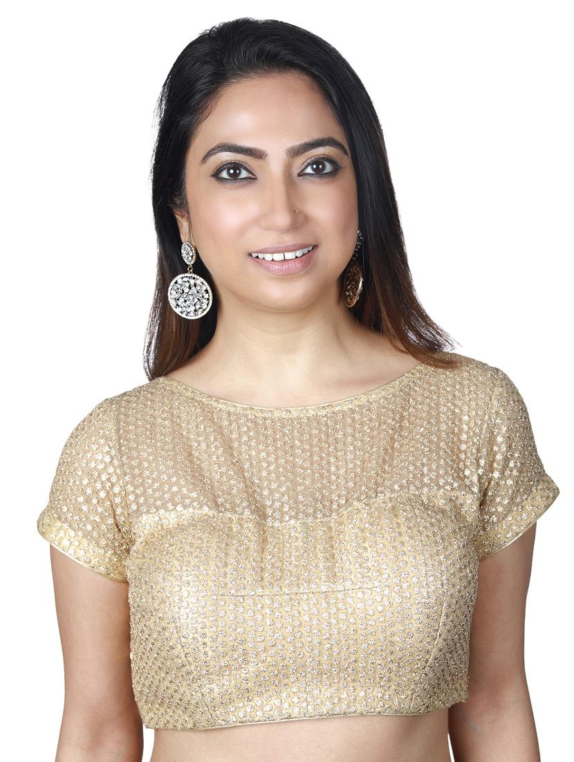 gold net embroidered blouse - 16924659 - Zoom Image - 1