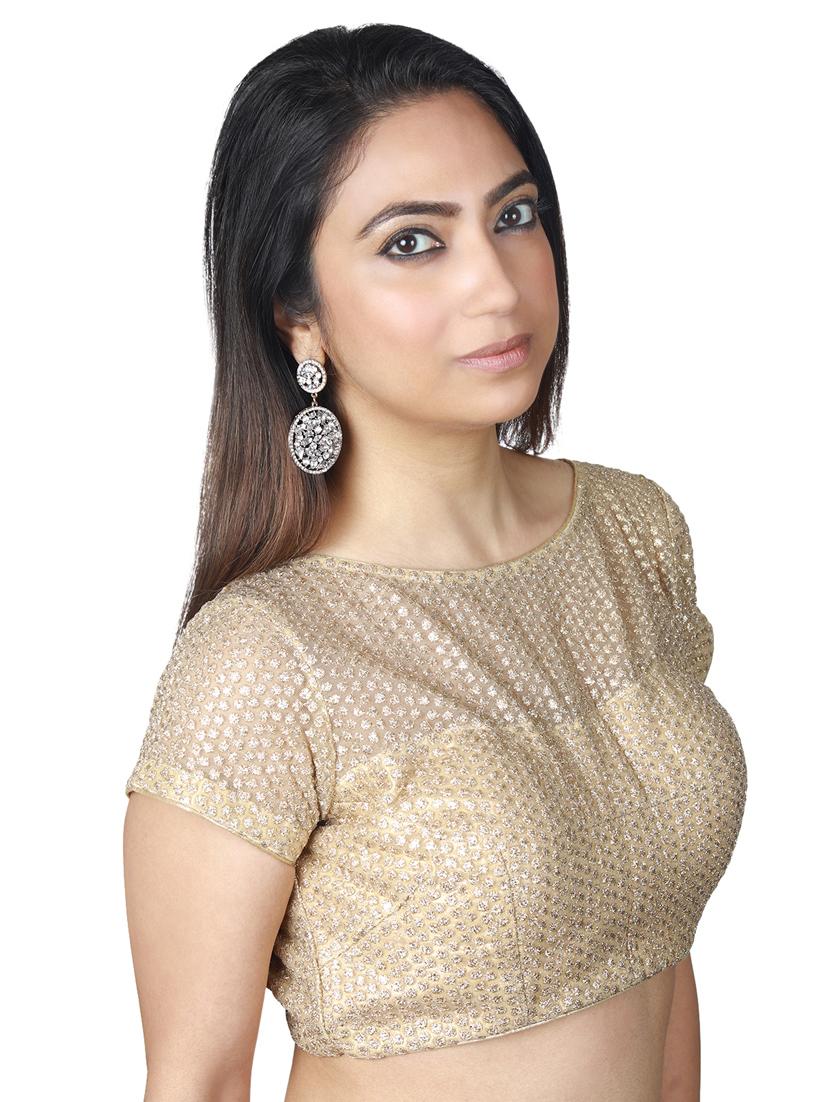 gold net embroidered blouse - 16924659 - Zoom Image - 2
