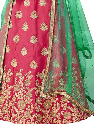embroidered panelled lehenga - 16924712 - Standard Image - 2