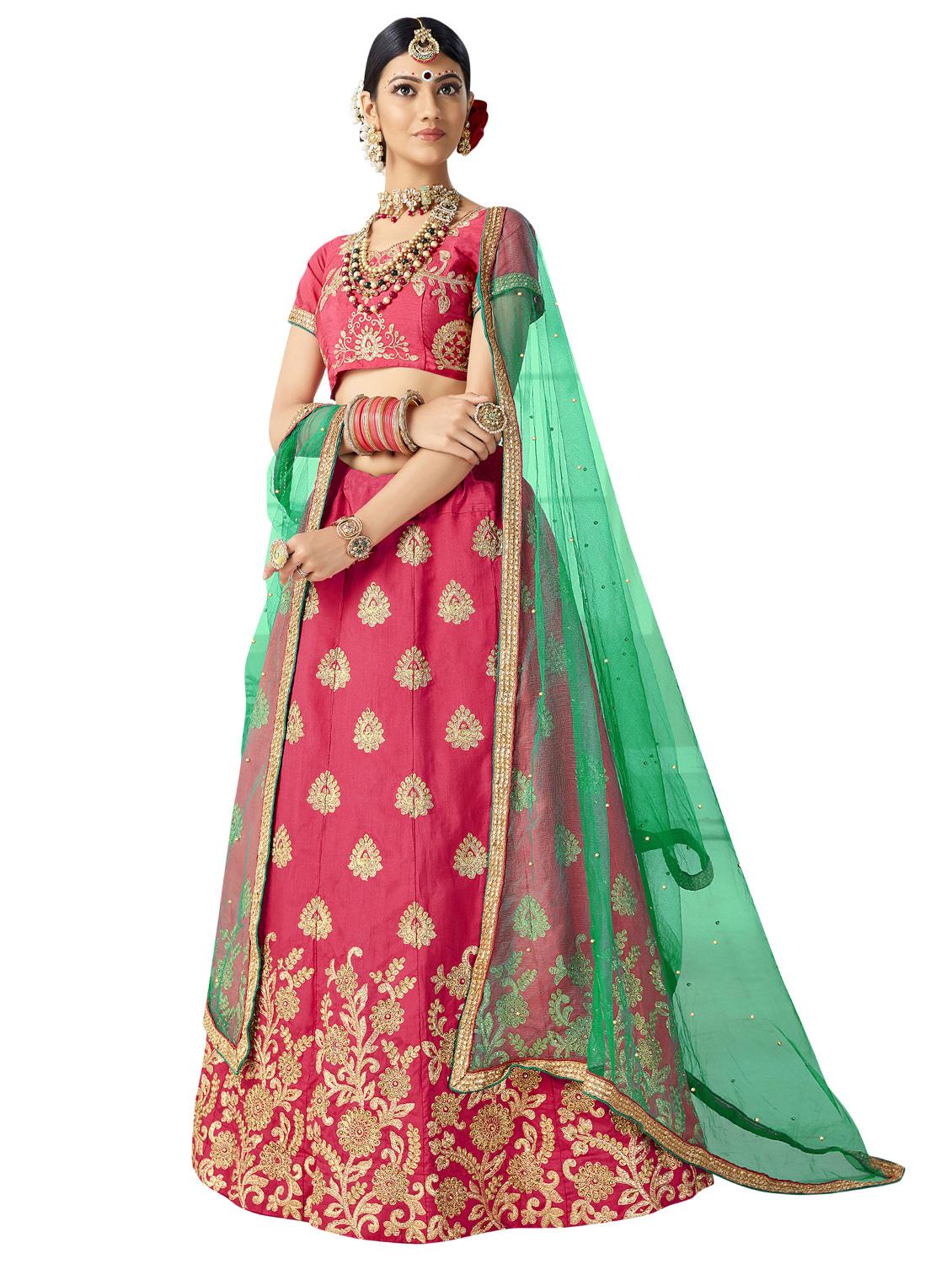 embroidered panelled lehenga - 16924712 - Zoom Image - 1