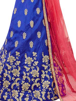 embroidered panelled lehenga - 16924713 - Standard Image - 2