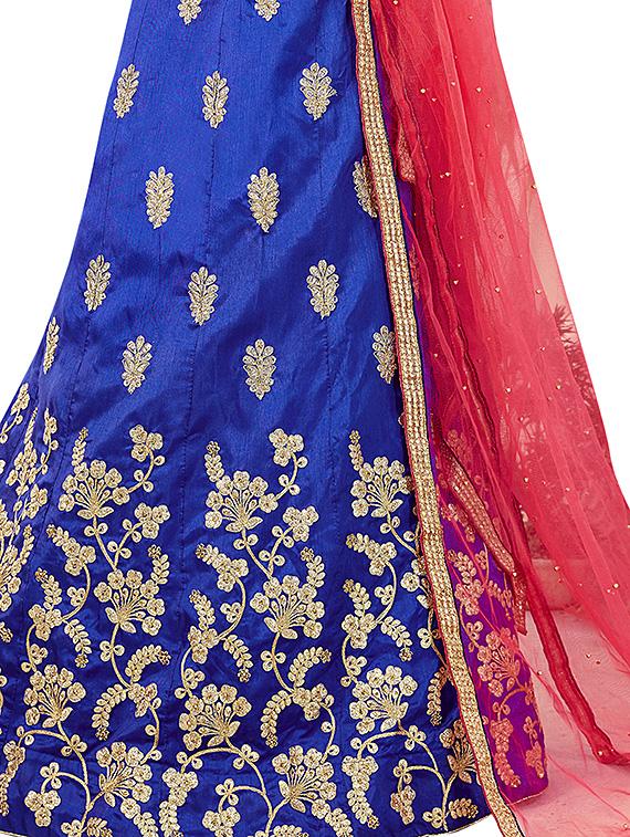 embroidered panelled lehenga - 16924713 - Zoom Image - 2