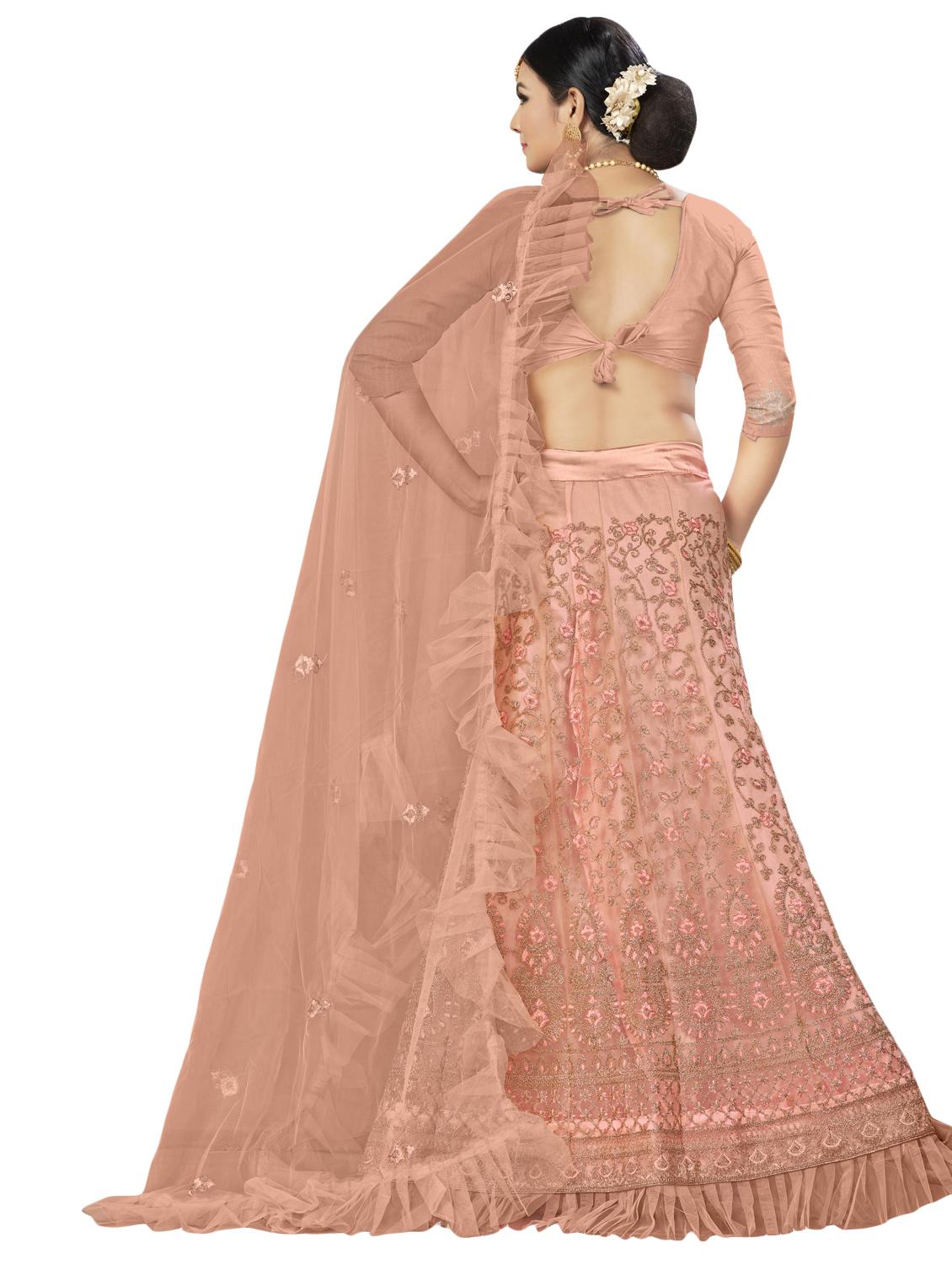 embroidered a-line lehenga - 16924729 - Zoom Image - 2
