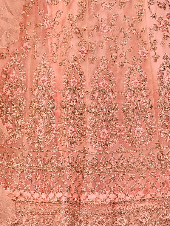 embroidered a-line lehenga - 16924729 - Zoom Image - 4