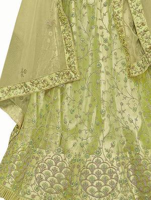 embroidered a-line lehenga - 16924734 - Standard Image - 2