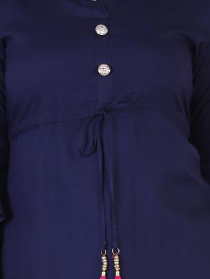 tassel tie up bell sleeved top - 16924861 - Standard Image - 5