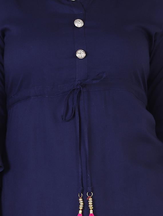 tassel tie up bell sleeved top - 16924861 - Zoom Image - 5