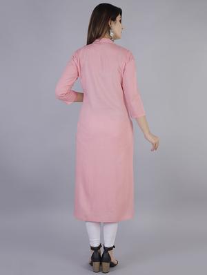 solid straight kurta - 16924927 - Standard Image - 3