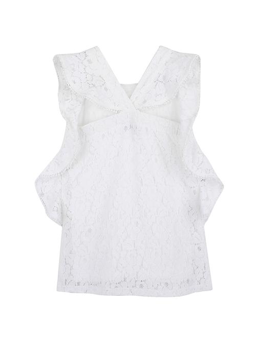 white polyester frock - 16925088 - Standard Image - 1