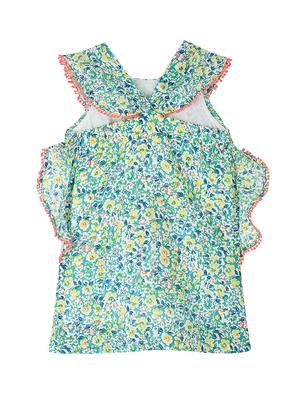 green polyester frock - 16925089 - Standard Image - 2