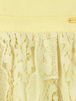 yellow polyester frock - 16925093 - Standard Image - 3