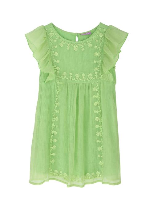 green polyester frock - 16925096 - Standard Image - 1