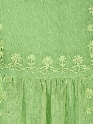 green polyester frock - 16925096 - Standard Image - 3